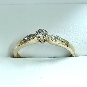 9ct Yellow Gold Diamond Ring - Karlen Designs 