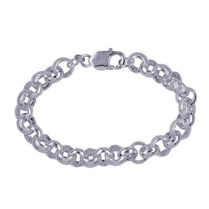 Silver Night & Day Solid Belcher Bracelet - Karlen Designs 