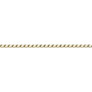 9ct Gold Long Link Curb Diamond Cut Chain - Karlen Designs 