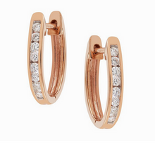 9ct 0.50ct Diamond Huggie Earrings - Karlen Designs 