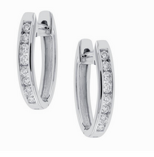 9ct Gold 0.33ct Diamond Huggies - special order - Karlen Designs 