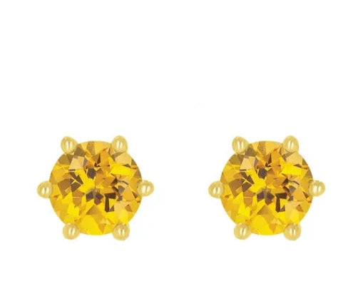 9ct Citrene Stud Earrings