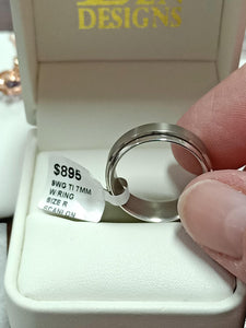 9ct and Titanium Gents Wedding Ring - Karlen Designs 