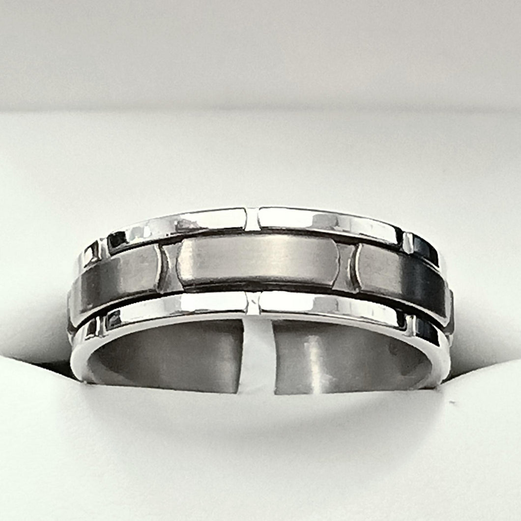 9ct and Titanium Gents Wedding Ring - Karlen Designs 