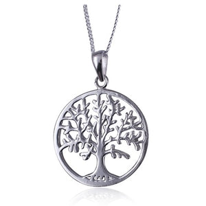 Silver 'Tree of Life' Pendant with 40cm Chain + 5cm Extender - Karlen Designs 