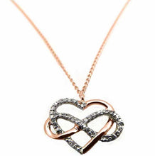 9ct Rose Gold Infinity Heart with Diamonds - Karlen Designs 