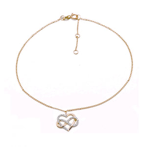 9ct Rose Gold Infinity Heart with Diamonds - Karlen Designs 