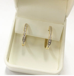 9ct 0.50ct Diamond Huggie Earrings - Karlen Designs 