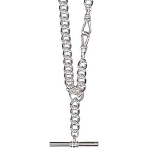 Sterling Silver Solid Heavy Curb Fob Chain 50cm - Karlen Designs 