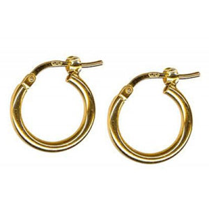 9ct Gold Italian Plain Hoops - Karlen Designs 
