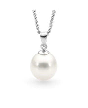 The Silver Moon Pearl Pendant & Chain - Karlen Designs 