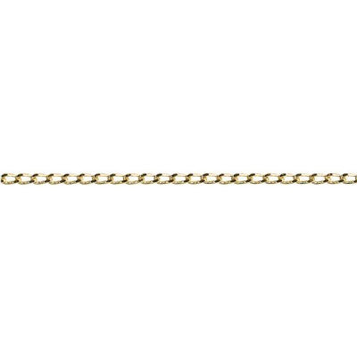9ct Gold Long Link Curb Diamond Cut Chain - Karlen Designs 