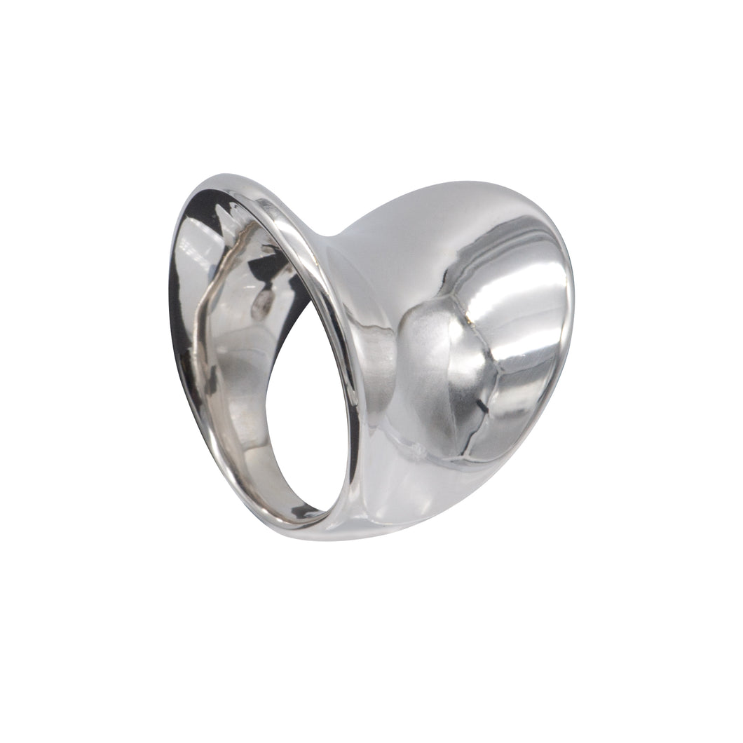 Stering Silver Curved Top Ring - Karlen Designs 