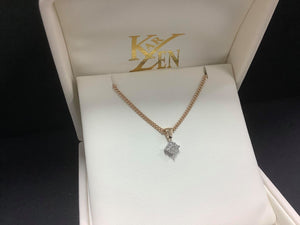 9ct gold Diamond Pendant - Karlen Designs 