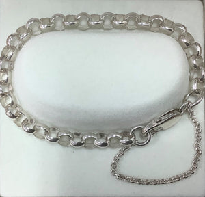 Silver Ladies Round Belcher Bracelet - Karlen Designs 